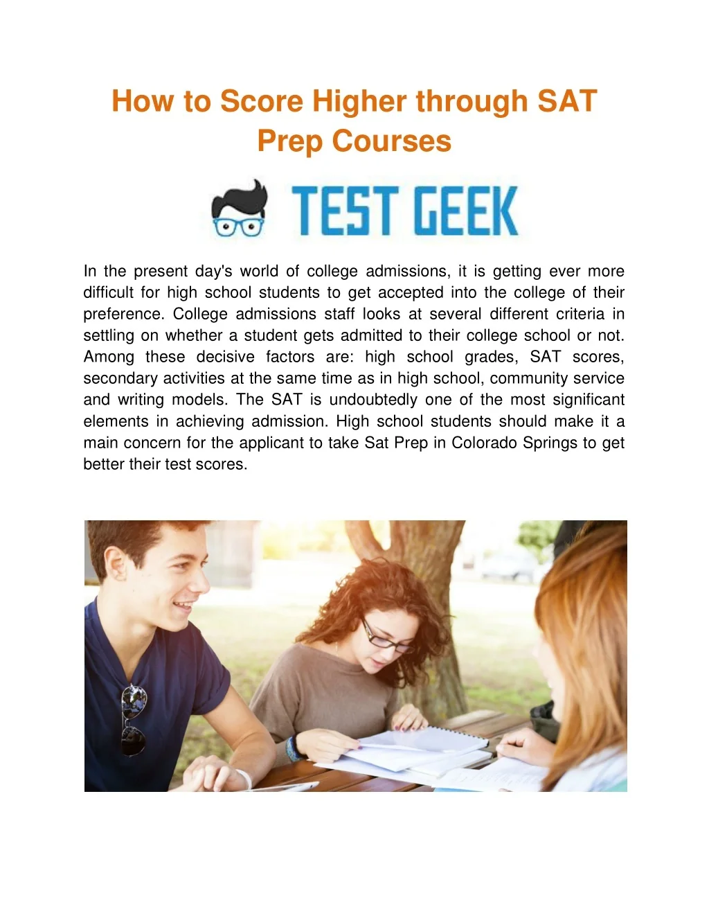 PPT - How to Score Higher through SAT Prep Courses PowerPoint ...