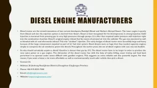 diesel engine manufacturers