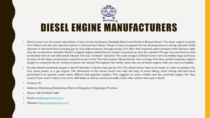 diesel engine manufacturers