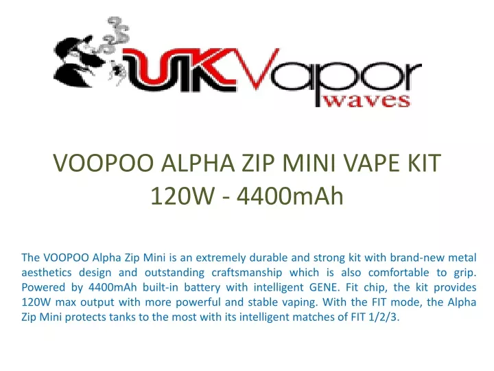 voopoo alpha zip mini vape kit 120w 4400mah