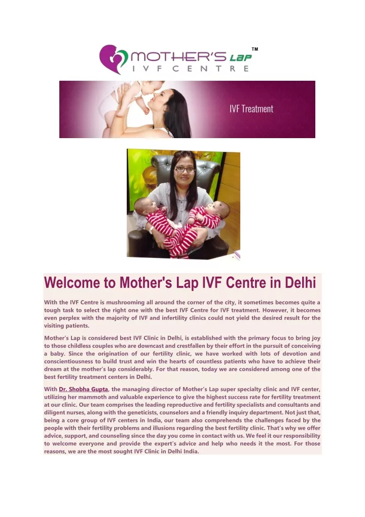 welcome to mother s lap ivf centre in delhi