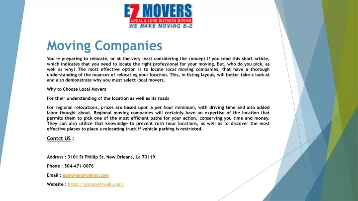 moving companies