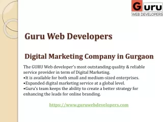 guru web developers digital marketing company in gurgaon