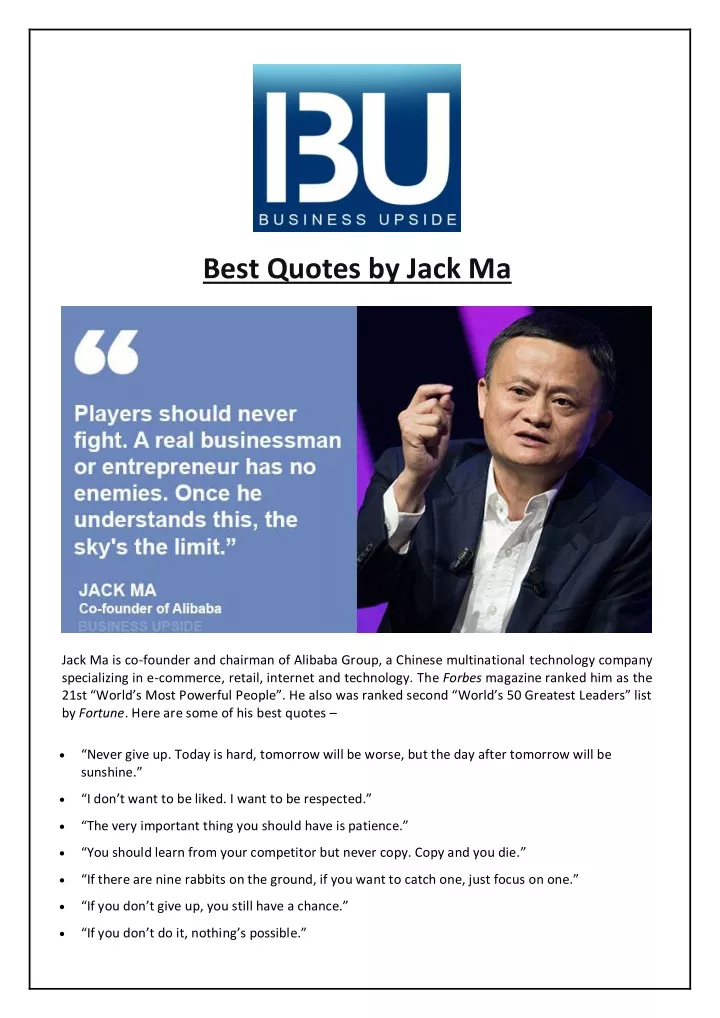 best quotes by jack ma