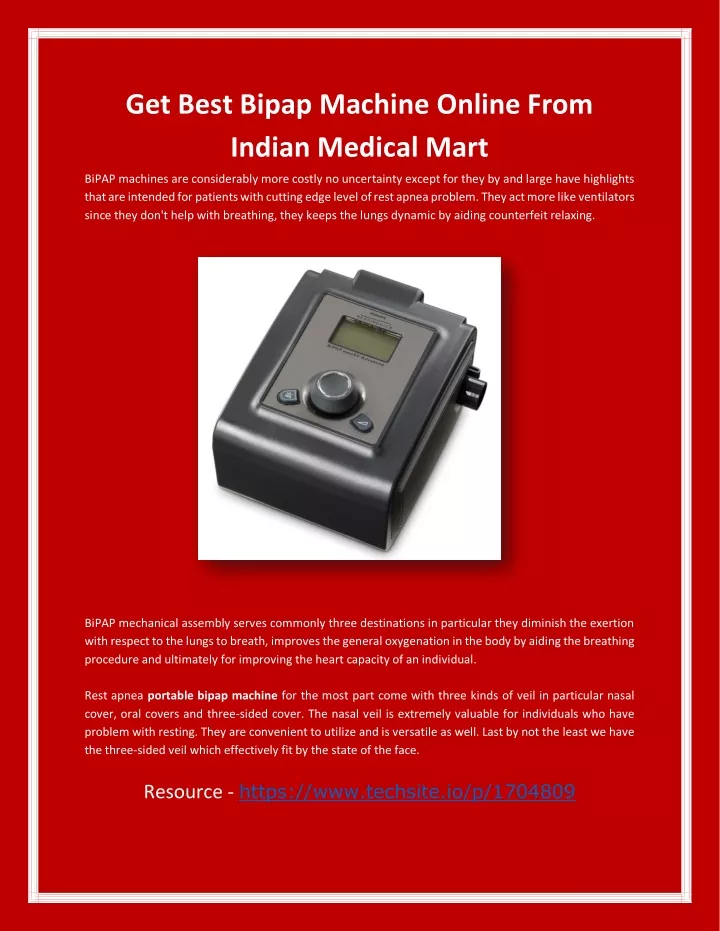 get best bipap machine online from indian medical