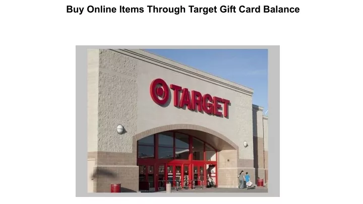 buy online items through target gift card balance