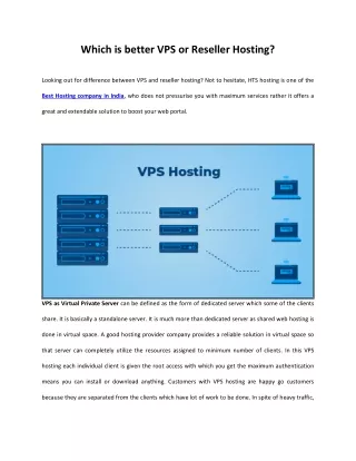 which is better vps or reseller hosting