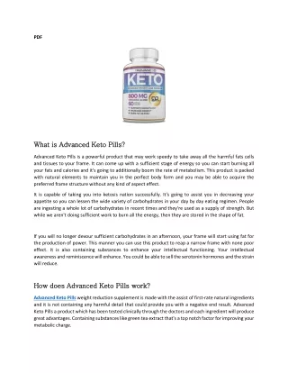 Advanced Keto Pills