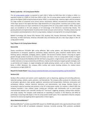 market leadership uv curing system market