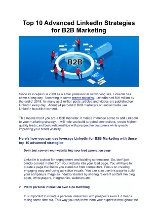 top 10 advanced linkedin strategies
