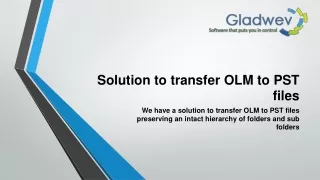 Solution to transfer OLM to PST files
