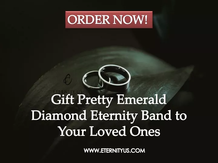 gift pretty emerald diamond eternity band to your loved ones