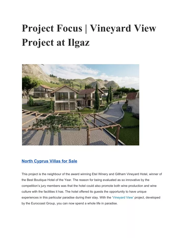 project focus vineyard view project at ilgaz