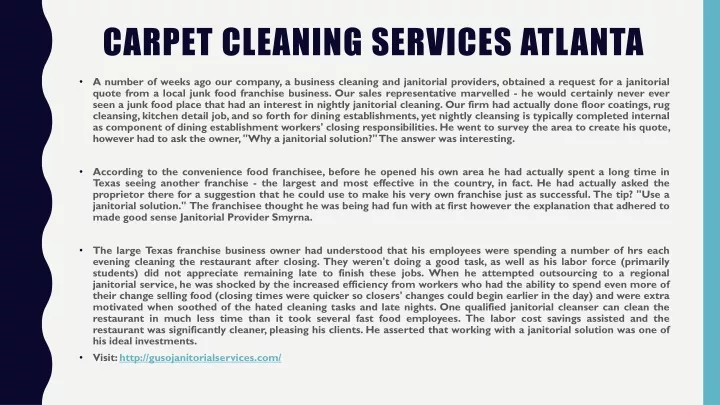 carpet cleaning services atlanta