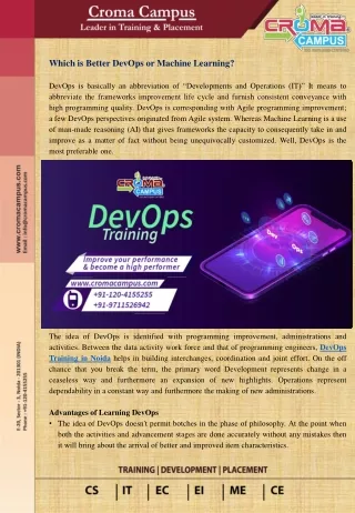 which is better devops or machine learning