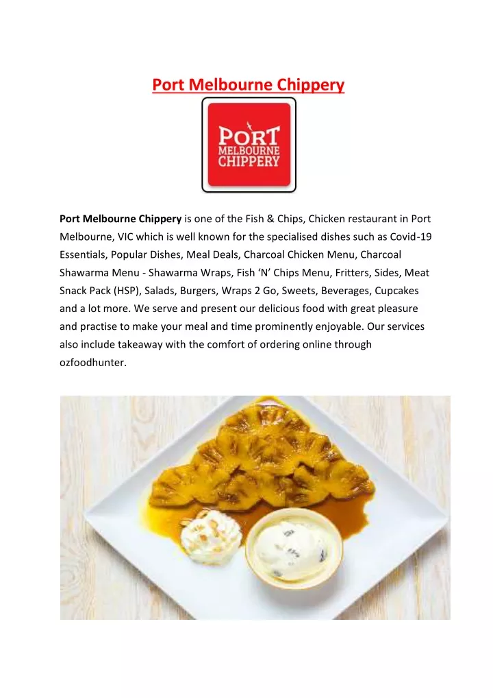 port melbourne chippery