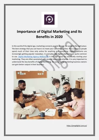 Importance of Digital Marketing and Its Benefits in 2020