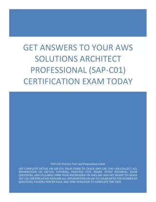 get answers to your aws solutions architect