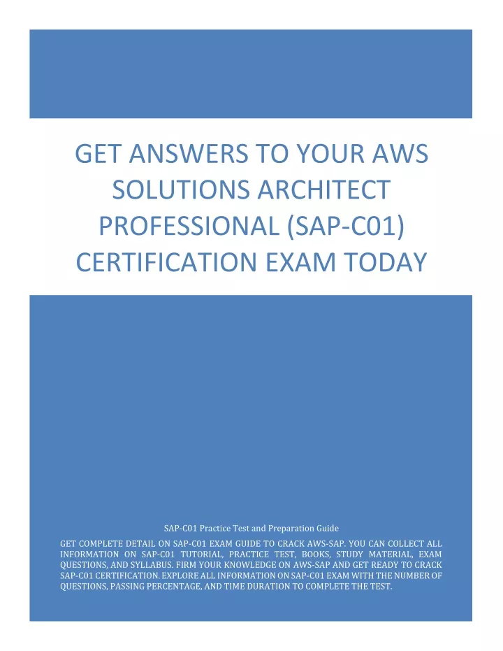 get answers to your aws solutions architect