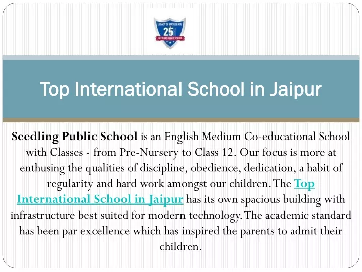 top international school in jaipur