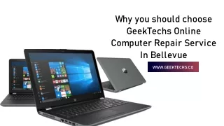 Why you should choose GeekTechs Online Computer Repair Service In Bellevue