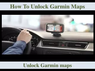 how to unlock garmin maps