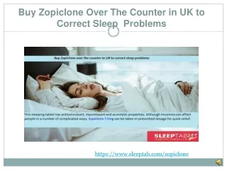 Buy Zopiclone over the counter in UK to correct sleep problems