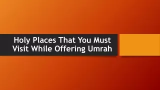 holy places that you must visit while offering