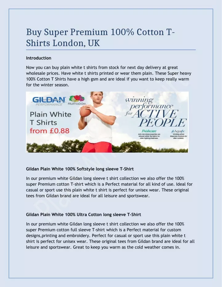 buy super premium 100 cotton t shirts london uk