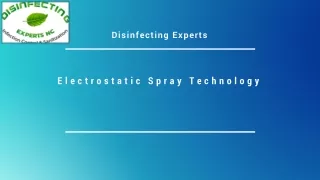 Electrostatic Spray Technology | Disinfecting Experts Raleigh