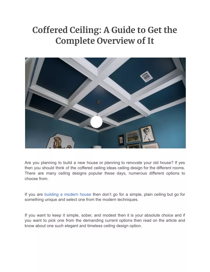 co ered ceiling a guide to get the complete