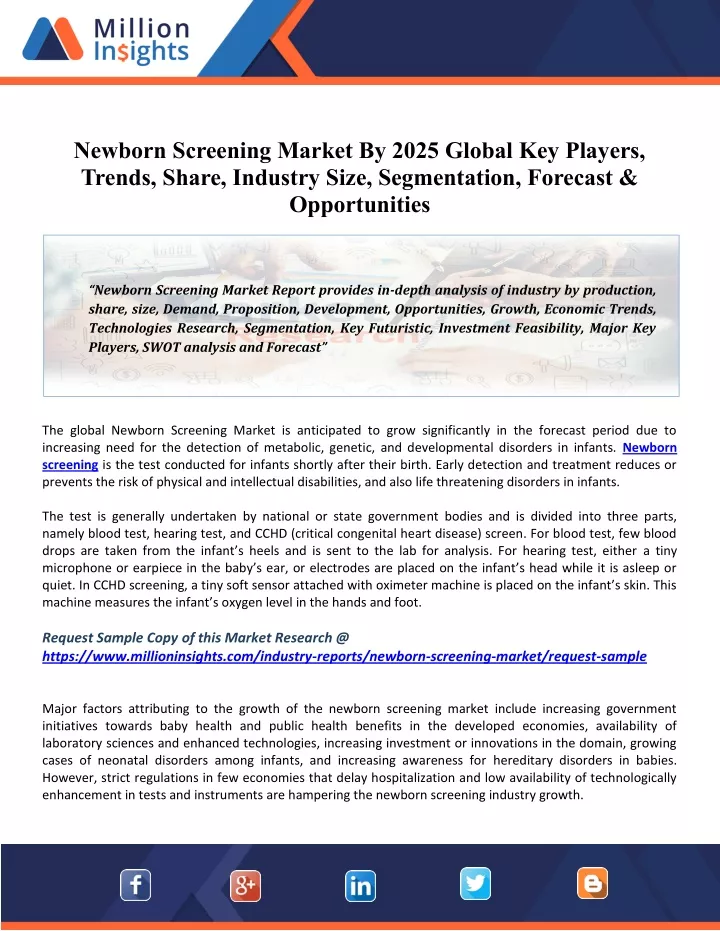 newborn screening market by 2025 global