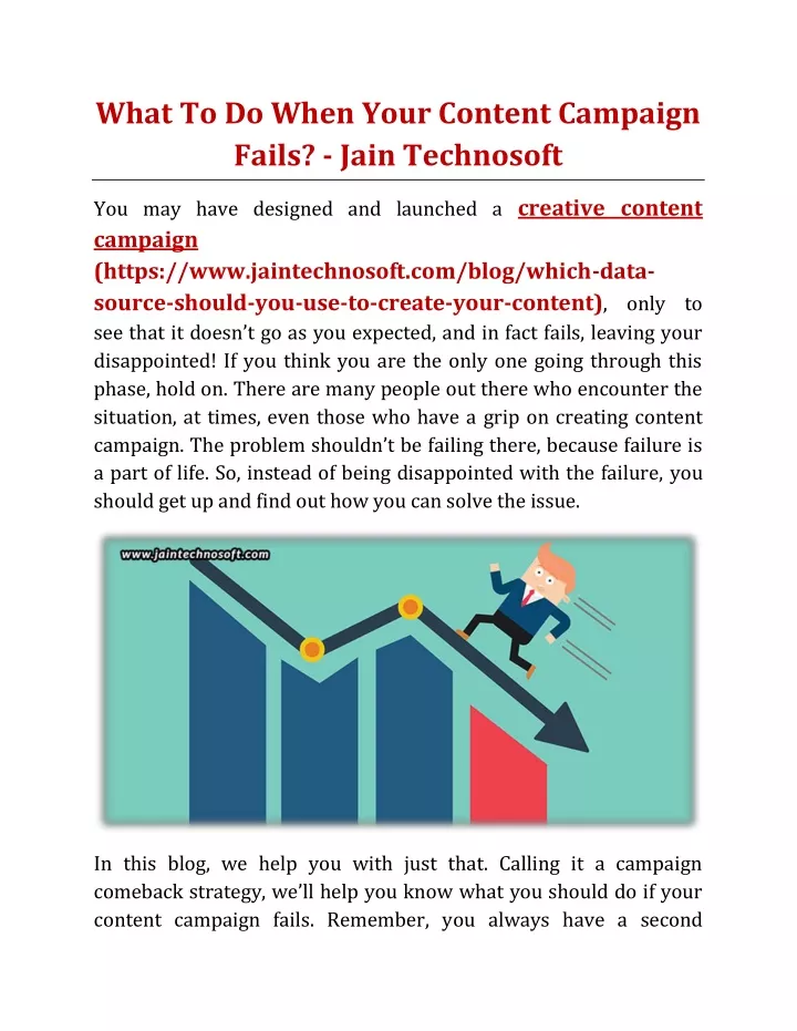 what to do when your content campaign fails jain