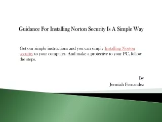 Guidance For Installing Norton Security Is A Simple Way