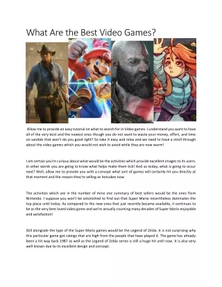what are the best video games