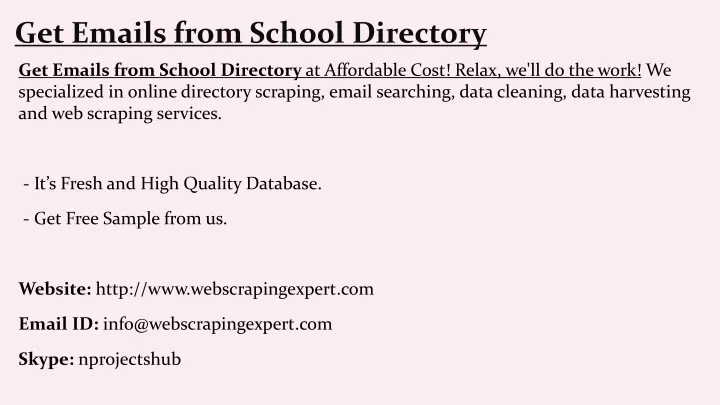 get emails from school directory
