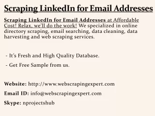 scraping linkedin for email addresses