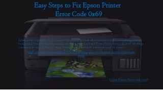 Easy To Fix Epson Printer Error Code 0x69