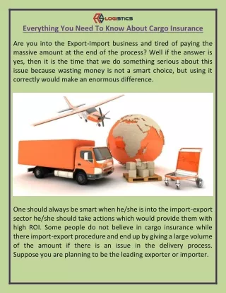 everything you need to know about cargo insurance