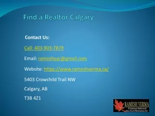 find a realtor calgary