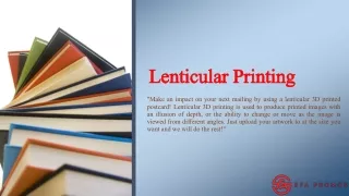Custom Lenticular Printing, 3D Lenticular Printing - SFA Promos