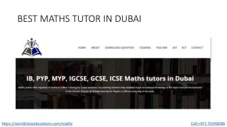 Maths Tutor in Dubai