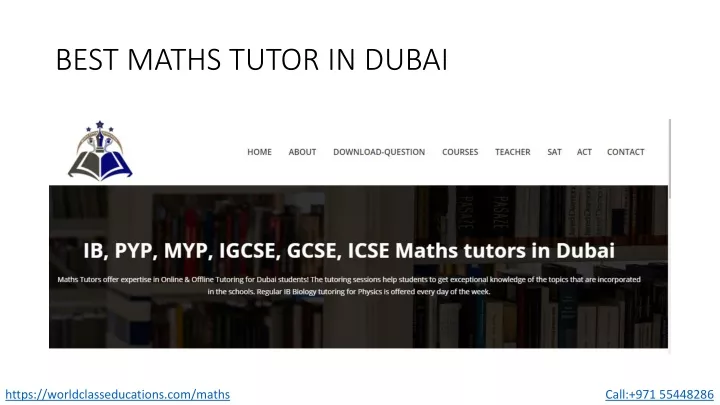 best maths tutor in dubai