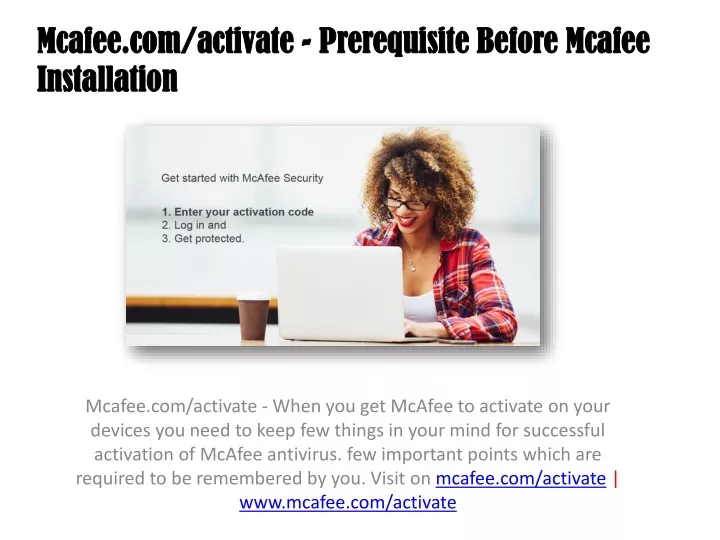 mcafee com activate prerequisite before mcafee