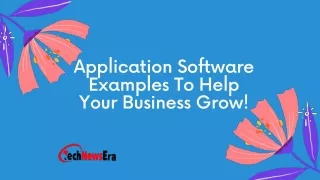 application software examples to help your