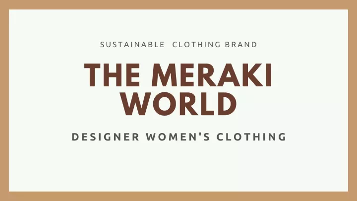 sustainable clothing brand