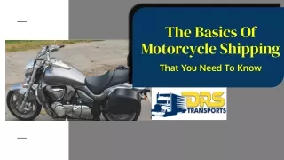 The Basics Of Motorcycle Shipping That You Need To Know