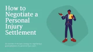 how to negotiate a personal injury settlement