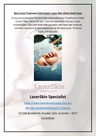Best Facial Treatment Gold Coast | Laser Skin Clinics Gold Coast