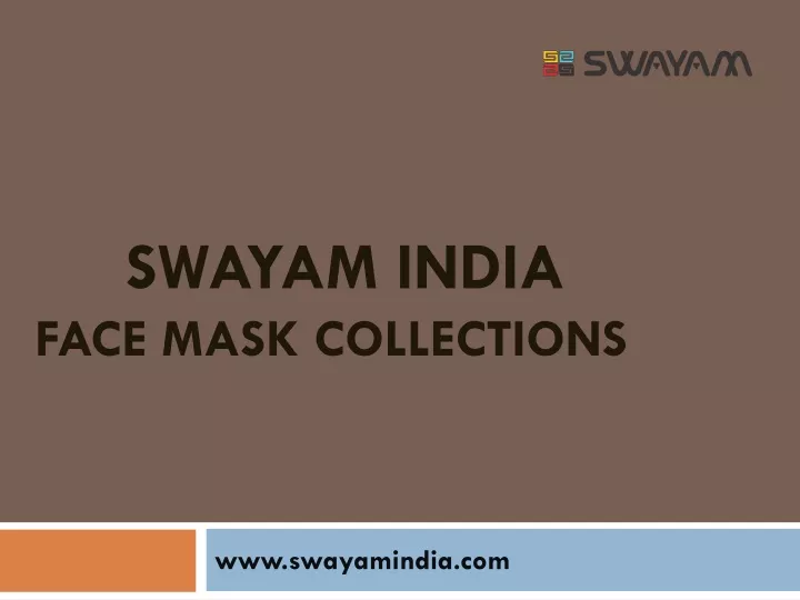 swayam india face mask collections